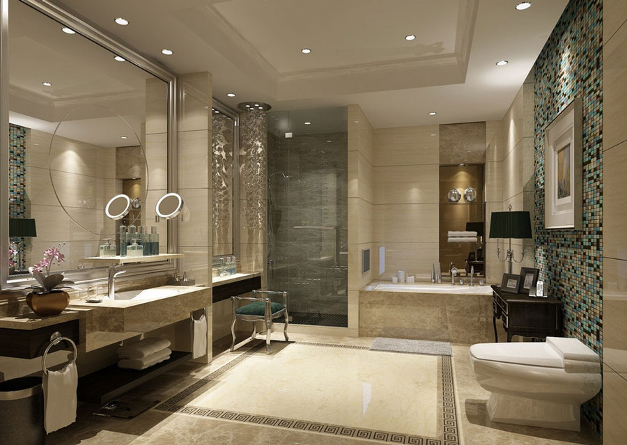 انواع دکوراسیون حمام - شرکت شیشه ساختمانی زیما دیجی کالا